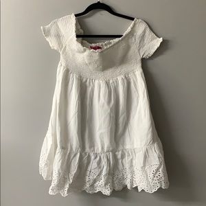 SIZE 4 WHITE KNEE HIGH SUMMER DRESS/LONG TOP